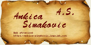 Ankica Simaković vizit kartica